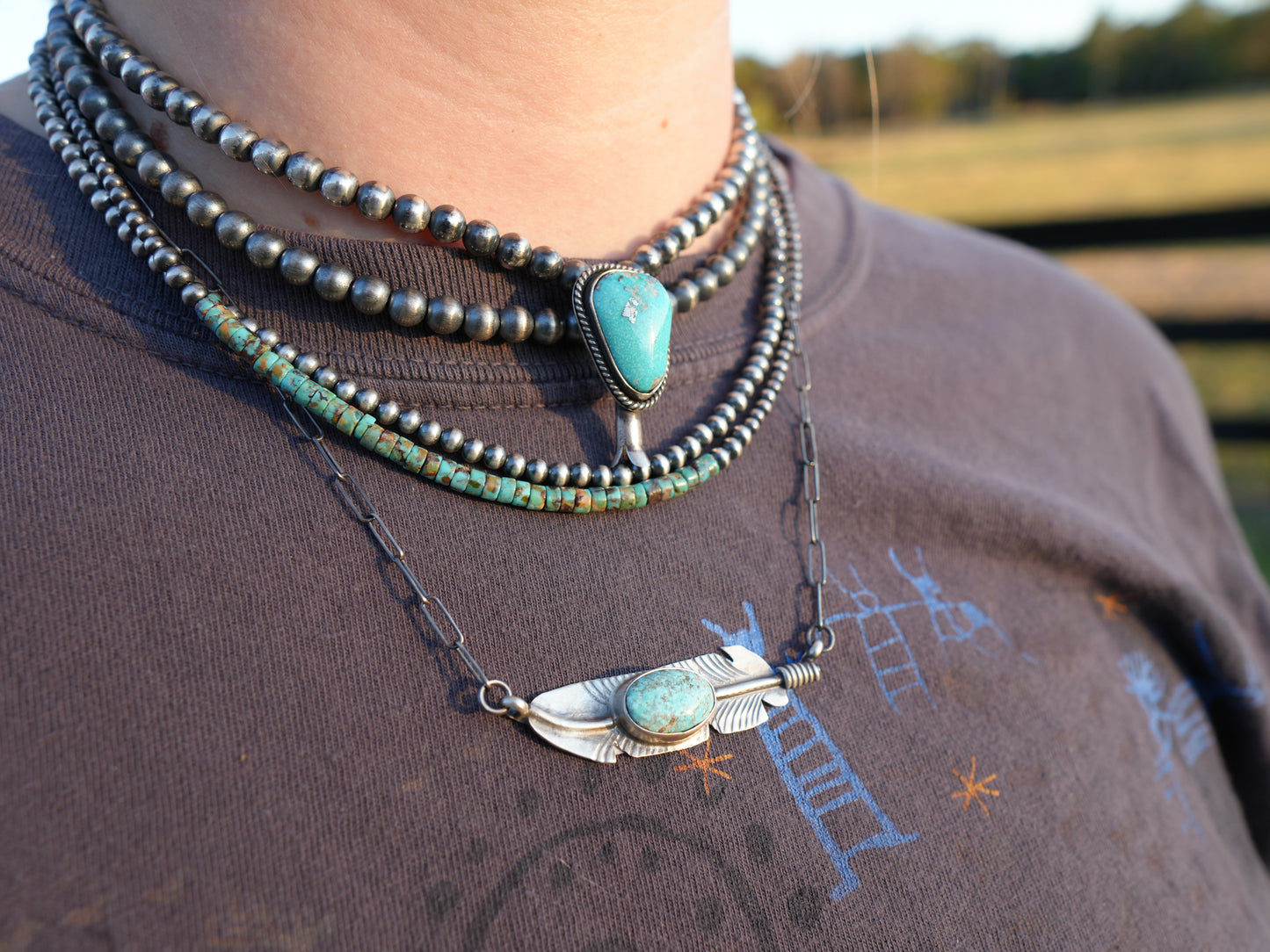 Whitewater Turquoise Blossom Necklace