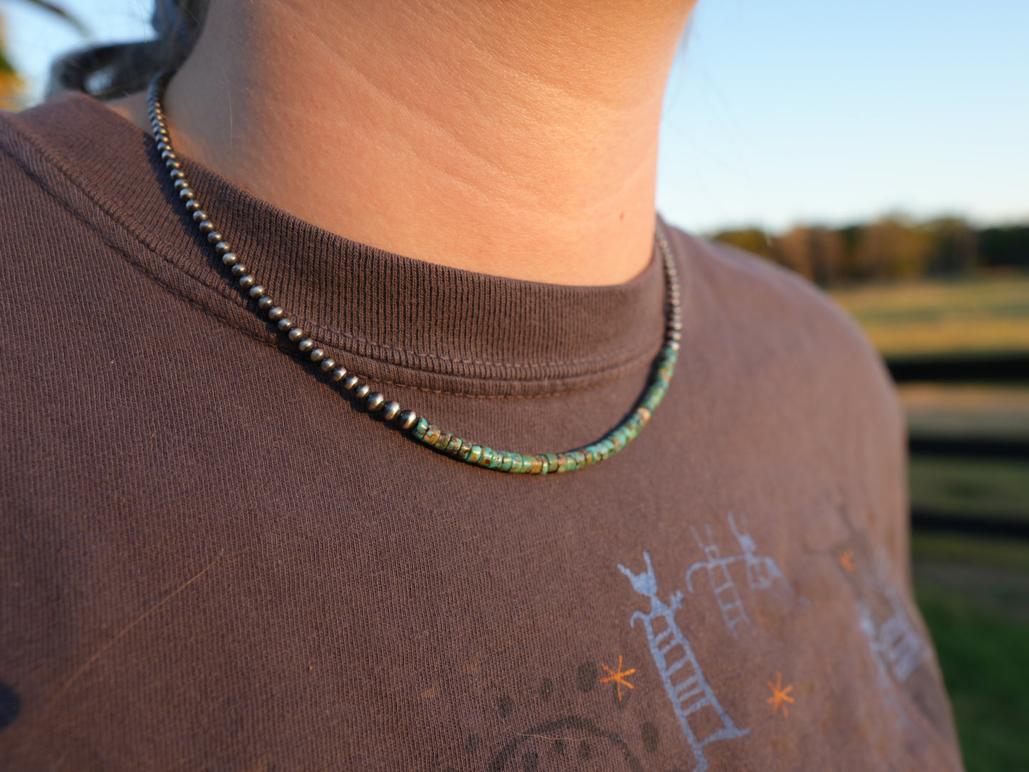 Royston Turquoise + Sterling Beaded Necklace