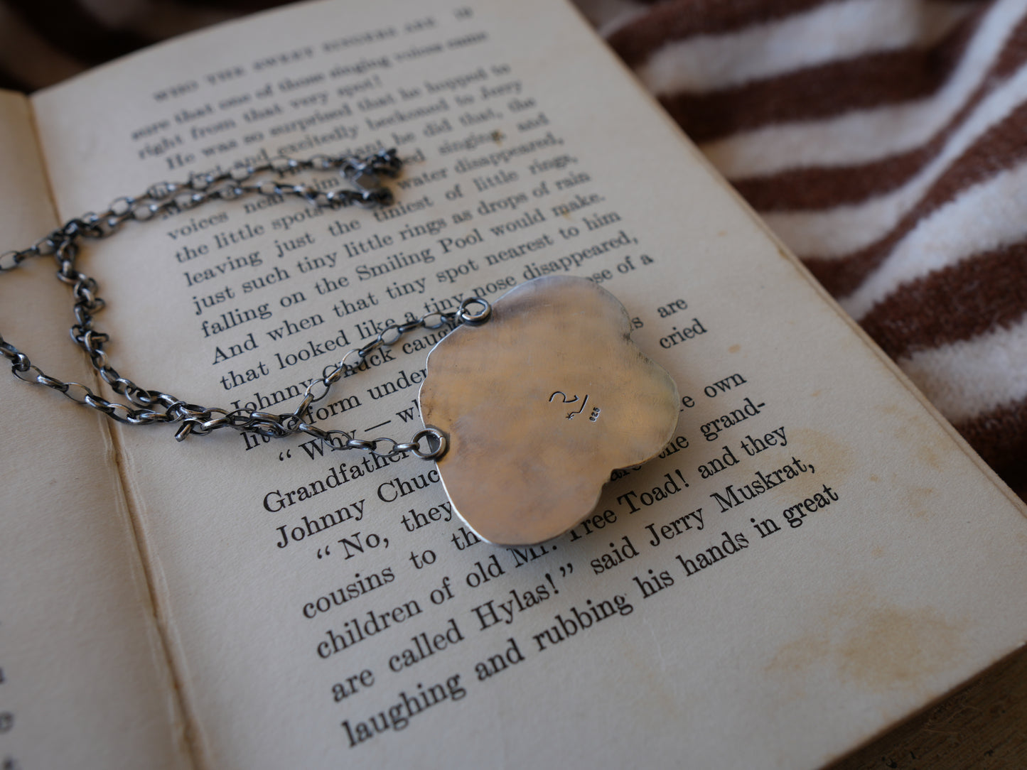 Purple Spiny Medallion Necklace