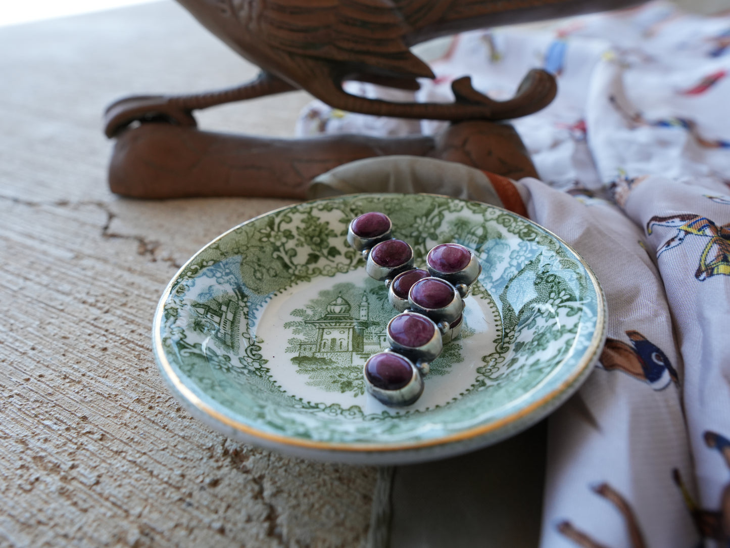 Purple Spiny Stud Earrings